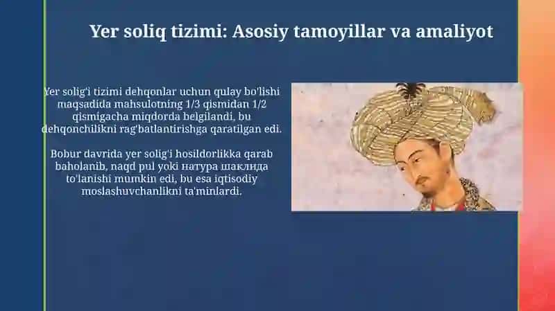 Bobur davridagi iqtisodiy g'oyalar 4