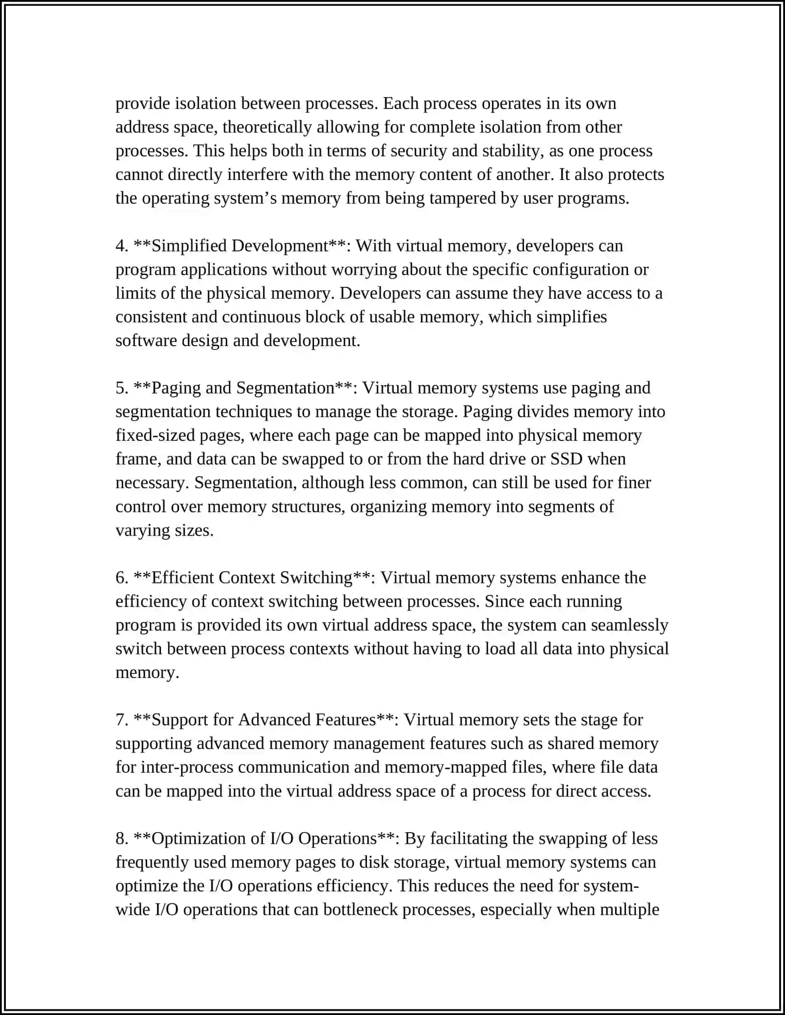 THE CONCEPT OF VIRTUAL MEMORY IN OPERATING SYSTEMS 4