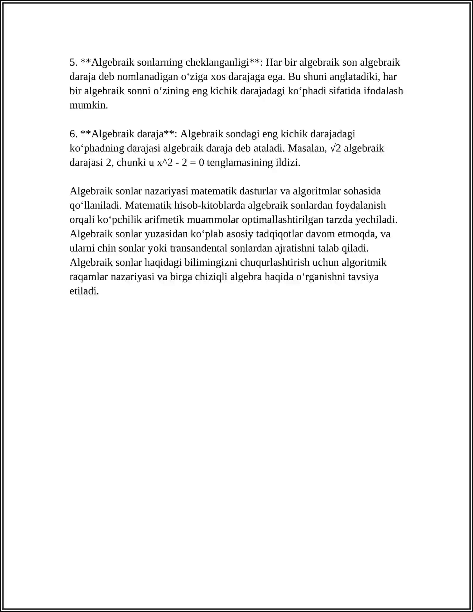 ALGEBRANING ASOSIY TEOREMASI 4