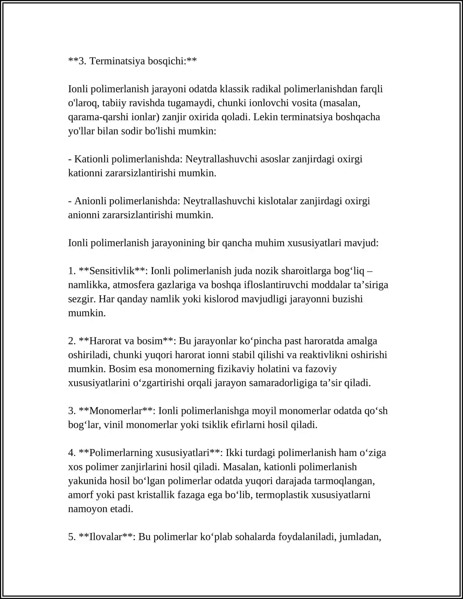 IONLI POLIMERLANISH MEXANIZMI 4