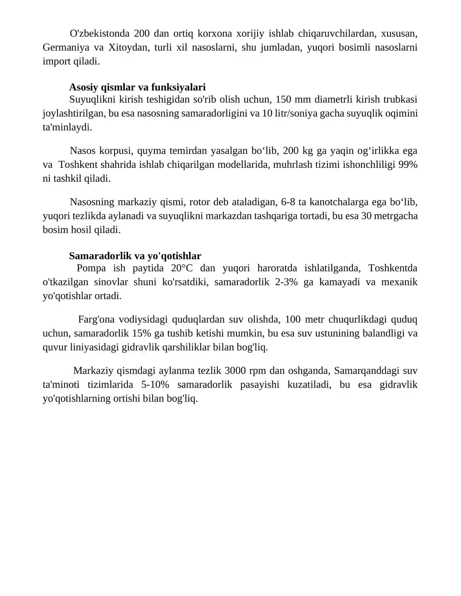 Markazdan qochma nasos tuzilishi va prinsiplari 4
