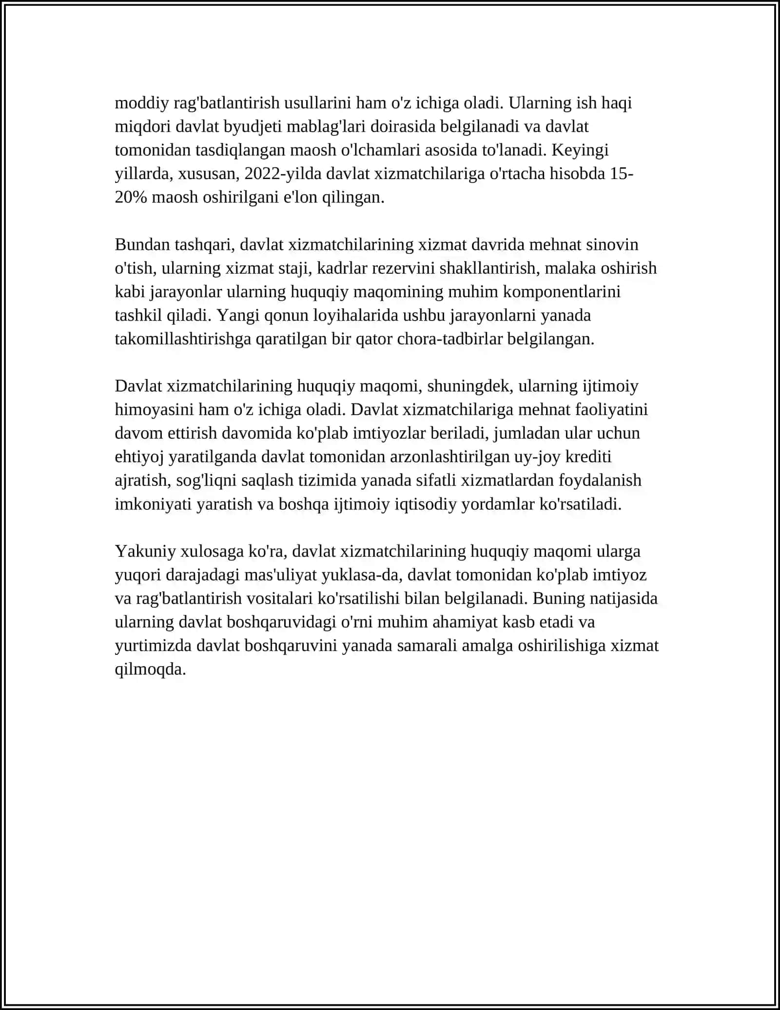 DAVLAT XIZMATCHILARI MA'MURIY HUQUQ SUBYEKTLARI SIFATIDA 4