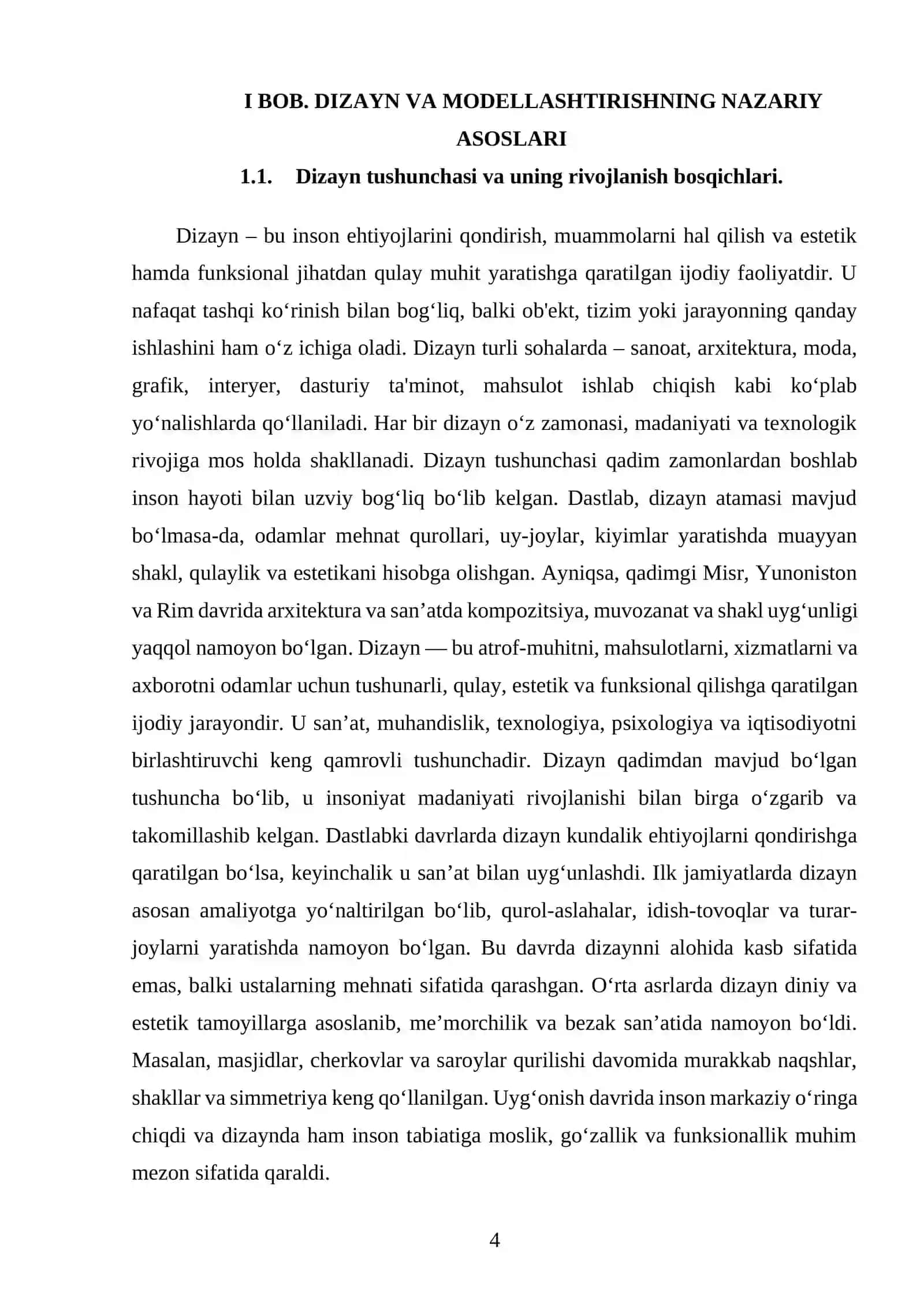 “POLIMER MATERIALLARDAN BUYUM YASASH TEXNOLOGIYASI” MAVZUSIDAGI KURS ISHI 4