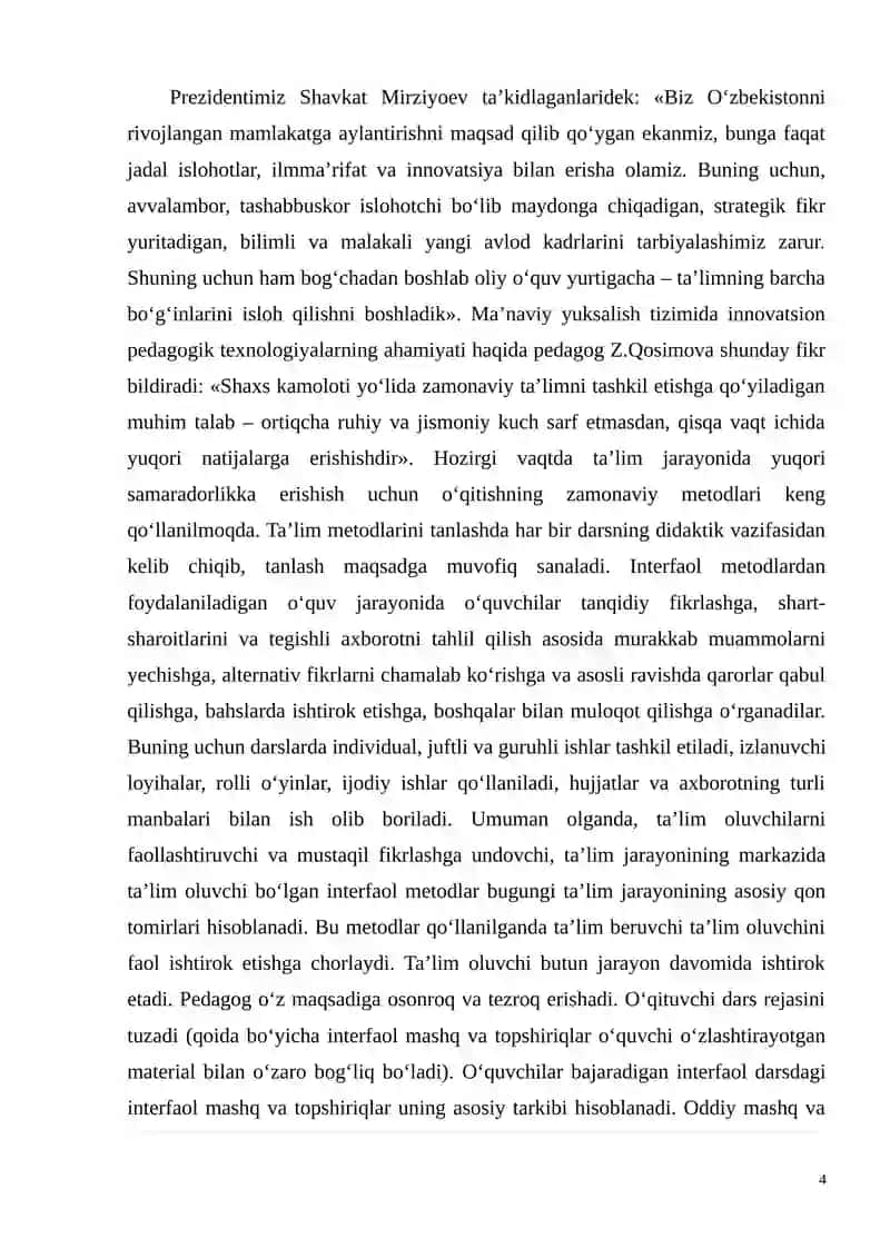 Musiqa darslarida innovatsion ishlanma tuzish texnikasi 4