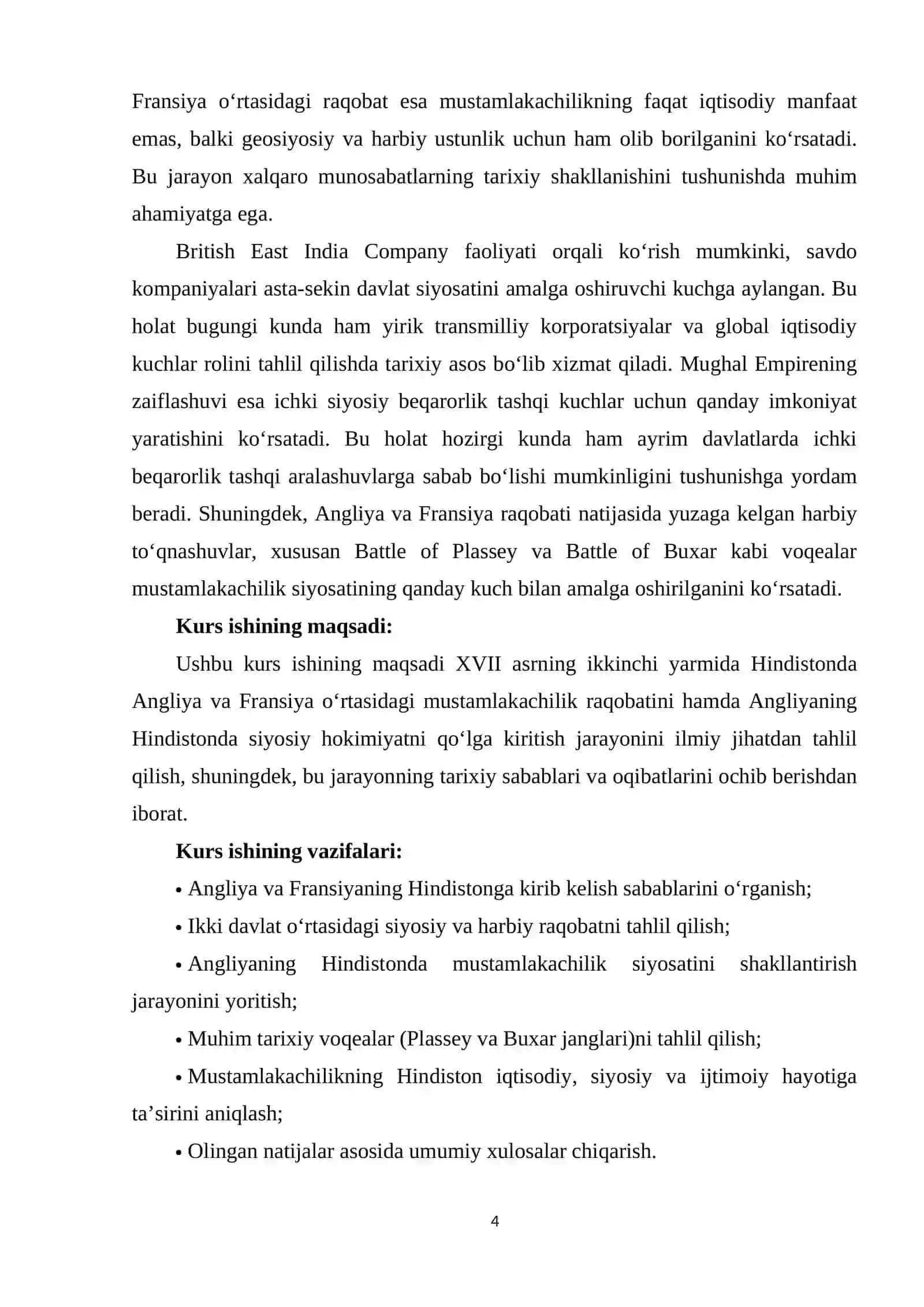 HINDISTONDA ANGLIYA FRANSIYA RAQOBATI XVII ASR 2 YARMISA ANGLIYANING HINDISTONDAGI MUSTAMLAKA BOSQINI 4
