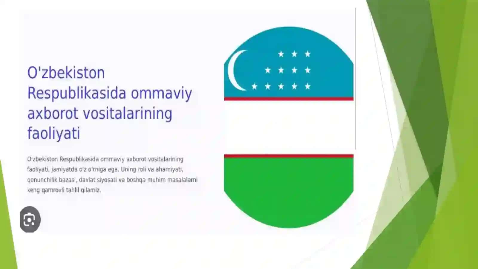 O‘zbekiston Respublikasida ommaviy axborot vositalarining faoliyati (o‘zgarish va muammolar) 4