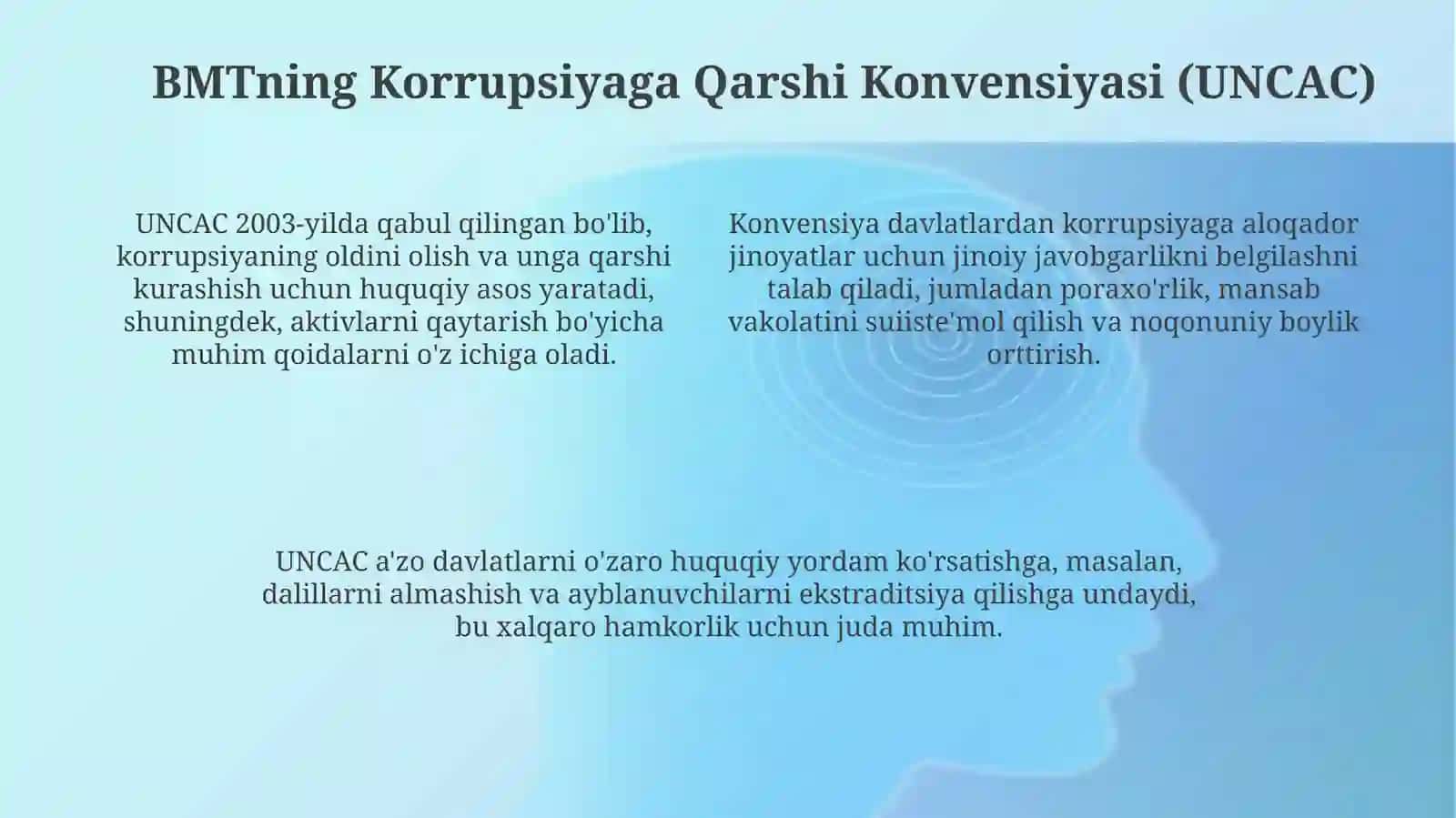 Korruptsiyaga qarshi kurash boʻyicha xalqaro qonunlar 4
