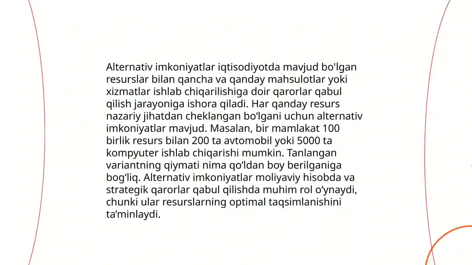 Boy berilgan imkoniyatlar harajatlari 4