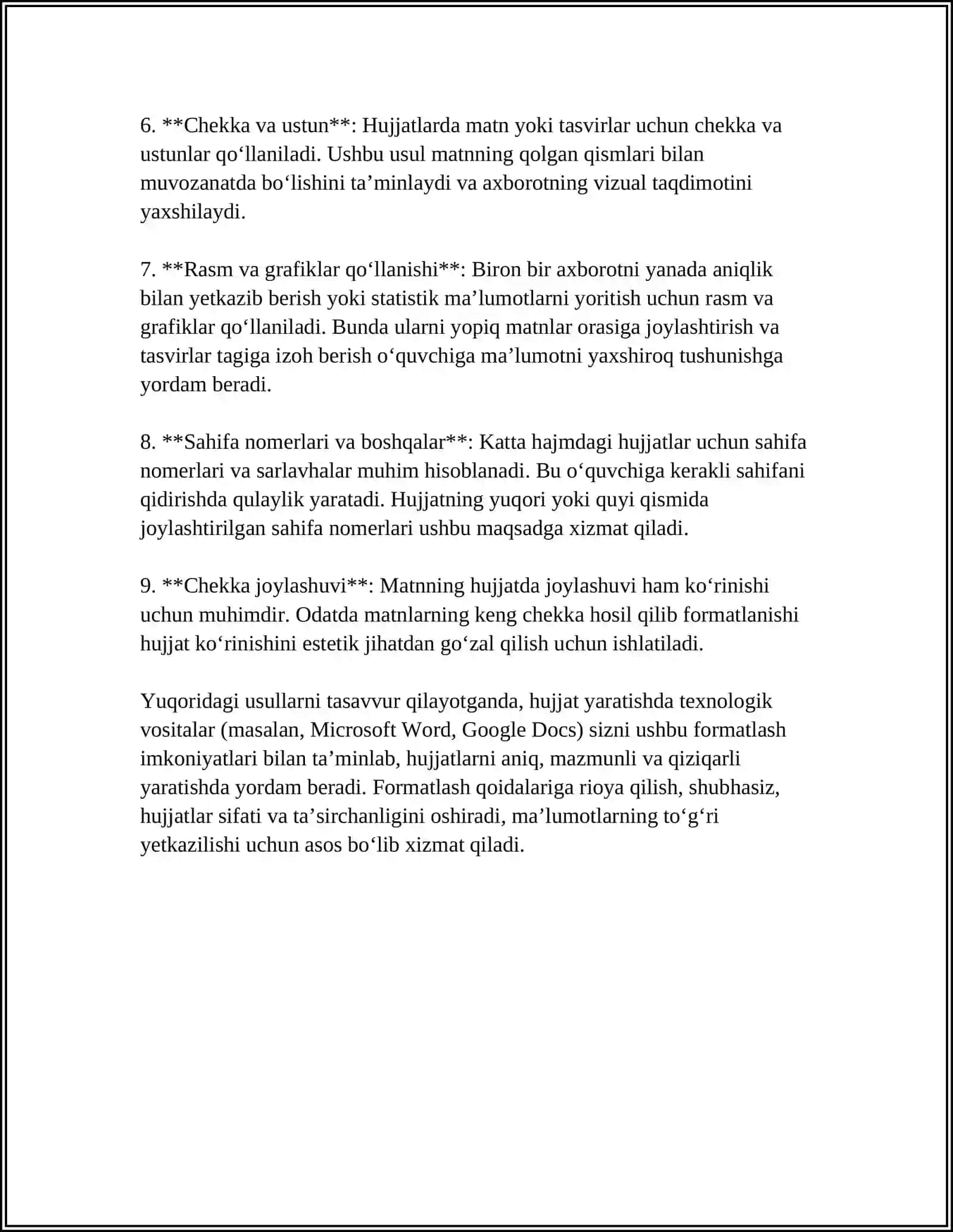 MATNLI HUJJATNI YASASH VA QAYTA ISHLASH VOSITALARI 4