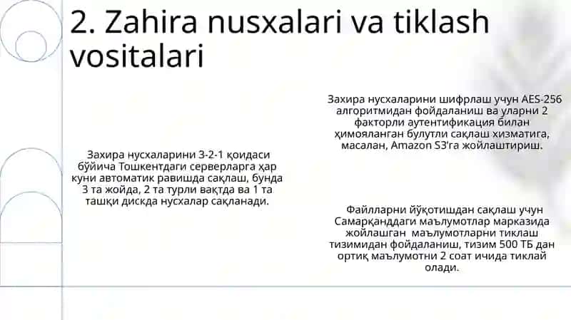 Axborotni himoyalashning texnik va dasturiy vositalari 4