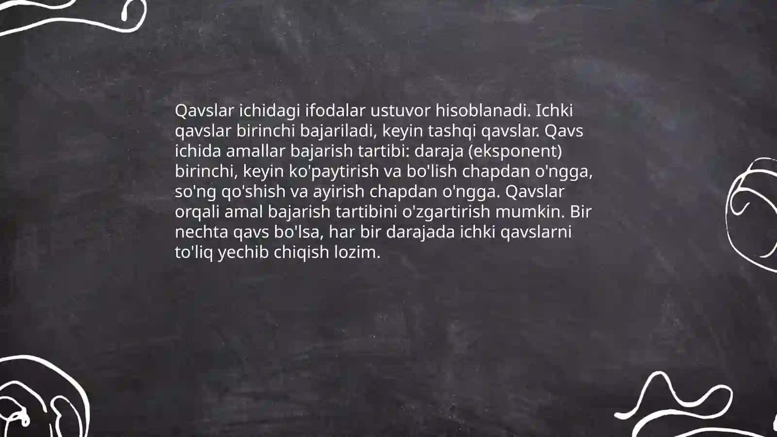 Ifodalarni qo'shish,qavslar 4