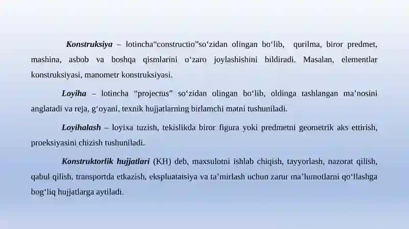 Konstruksiyalashning umumiy qoidalari 4