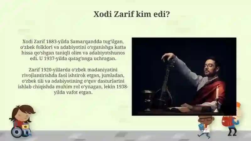 Xodi Zarif folklorshunoslikning asoschisi 4