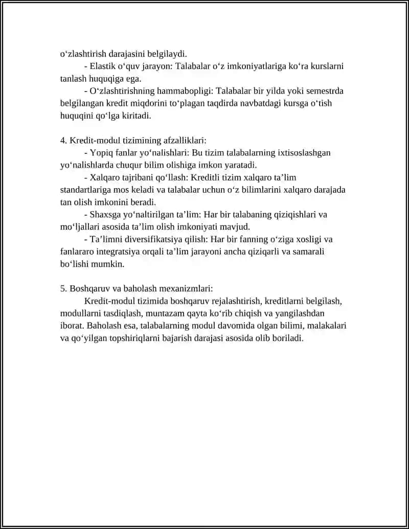 KREDIT MODUL TIZIMI 4