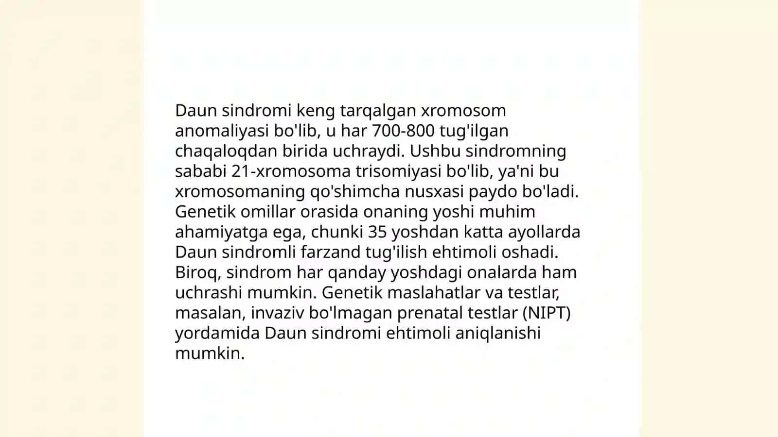 Daun sindromi 4