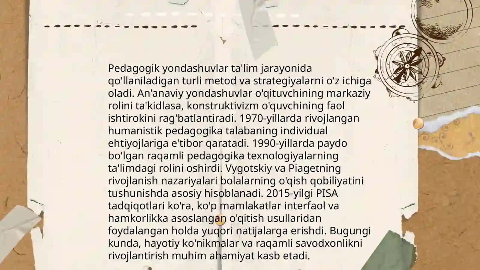 Didaktika talim nazariyasi sifatida. Ta'lim paradigmalari 4