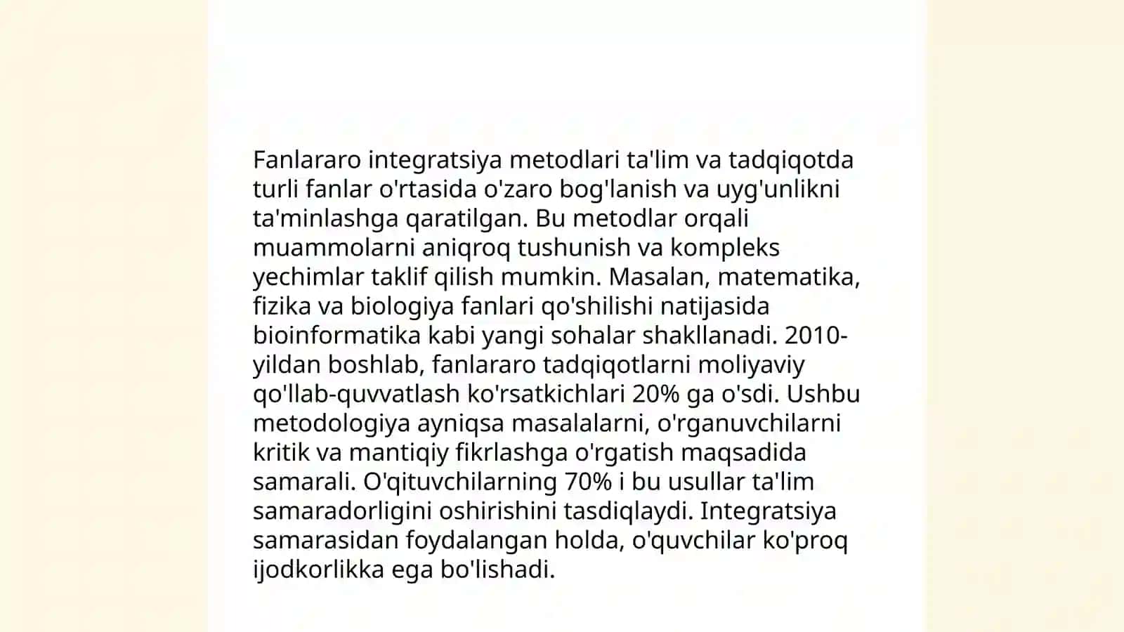 Fanlararo bogʻlanishning didaktik tamoyillarini oʻrganish va tahlil qilish 4