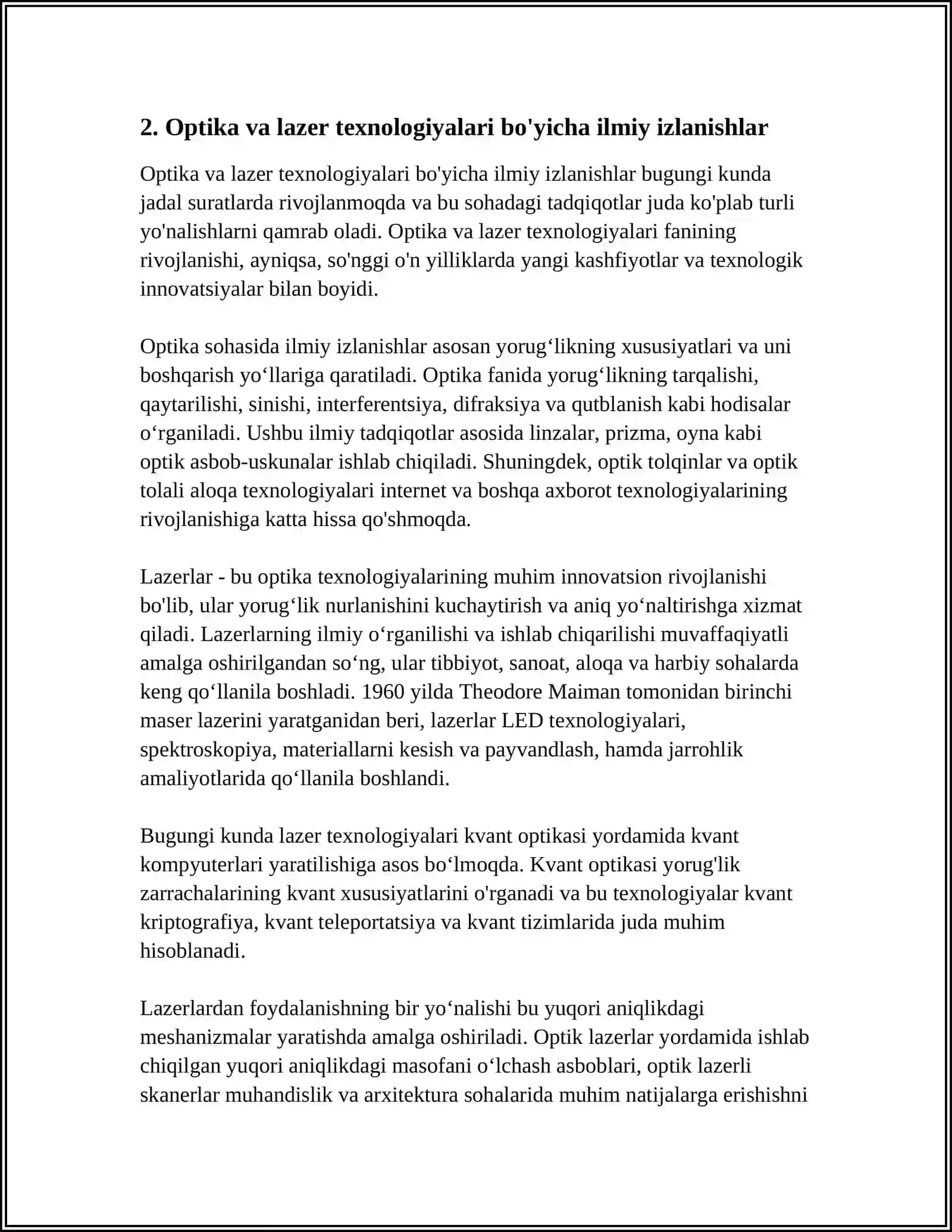 BUXORO DAVLAT UNIVERSITETIDA FIZIKA SOHASIDAGI ILMIY TADQIQOT ISHLARI 4