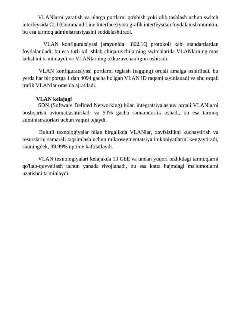 VLAN (Virtual Local Area Network) va uning afzalliklari 4