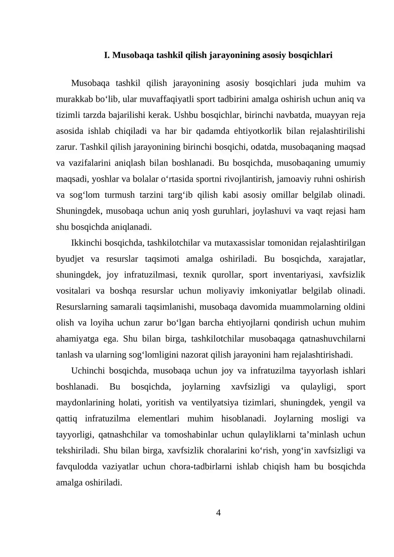 Gandbo`l musobaqasini tashkil qilish va o`tkazish 4