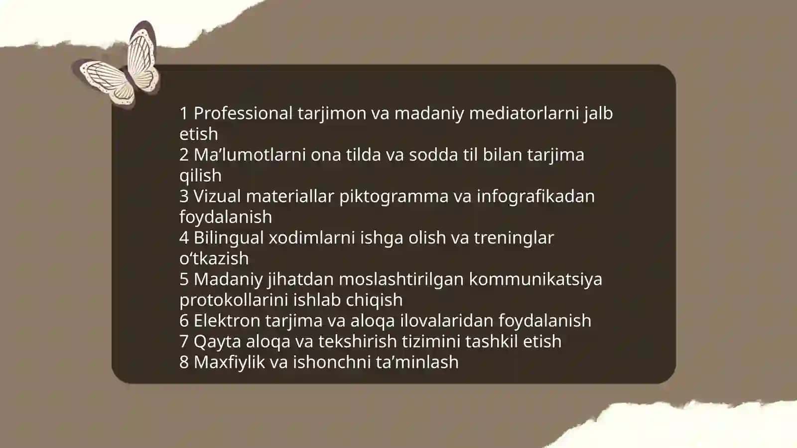 Ayrim madaniy gurux vakillariga kansultatsiya joriy qilishning oʻziga xosligi 4