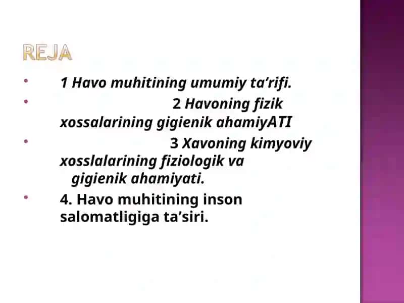 Havo muhitining umumiy ta’rifi 4