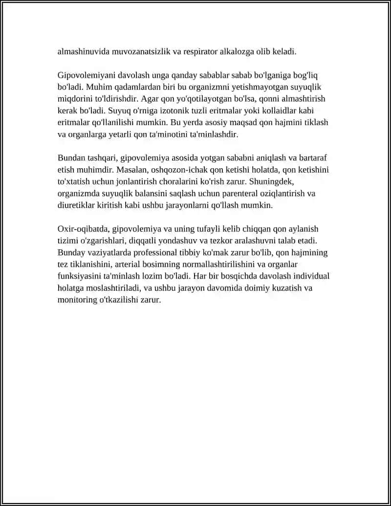 GIPOVOLEMIYA PATOFIZYOLOGIYASI 4