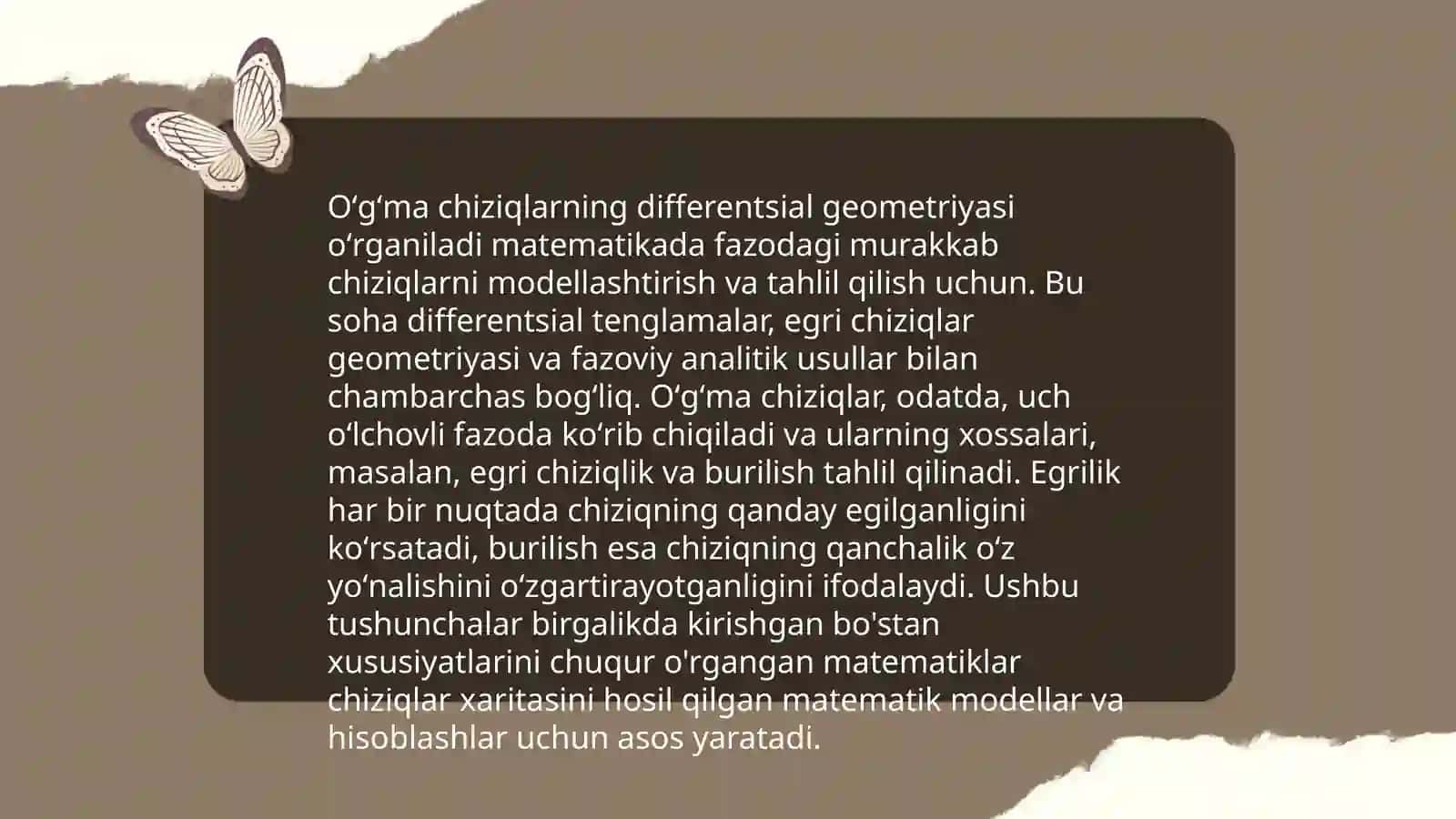 Oʻgʻma chiziqlar va ularning xususiyatlari 4