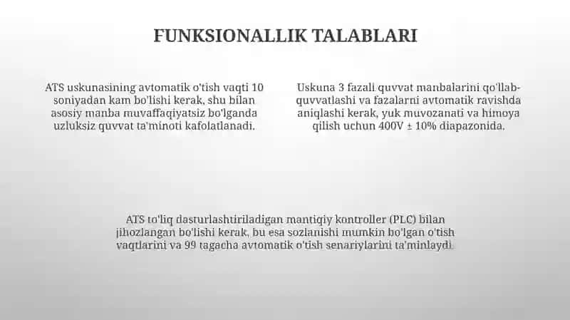 ATS Uskunalariga Umumiy Talablar 4