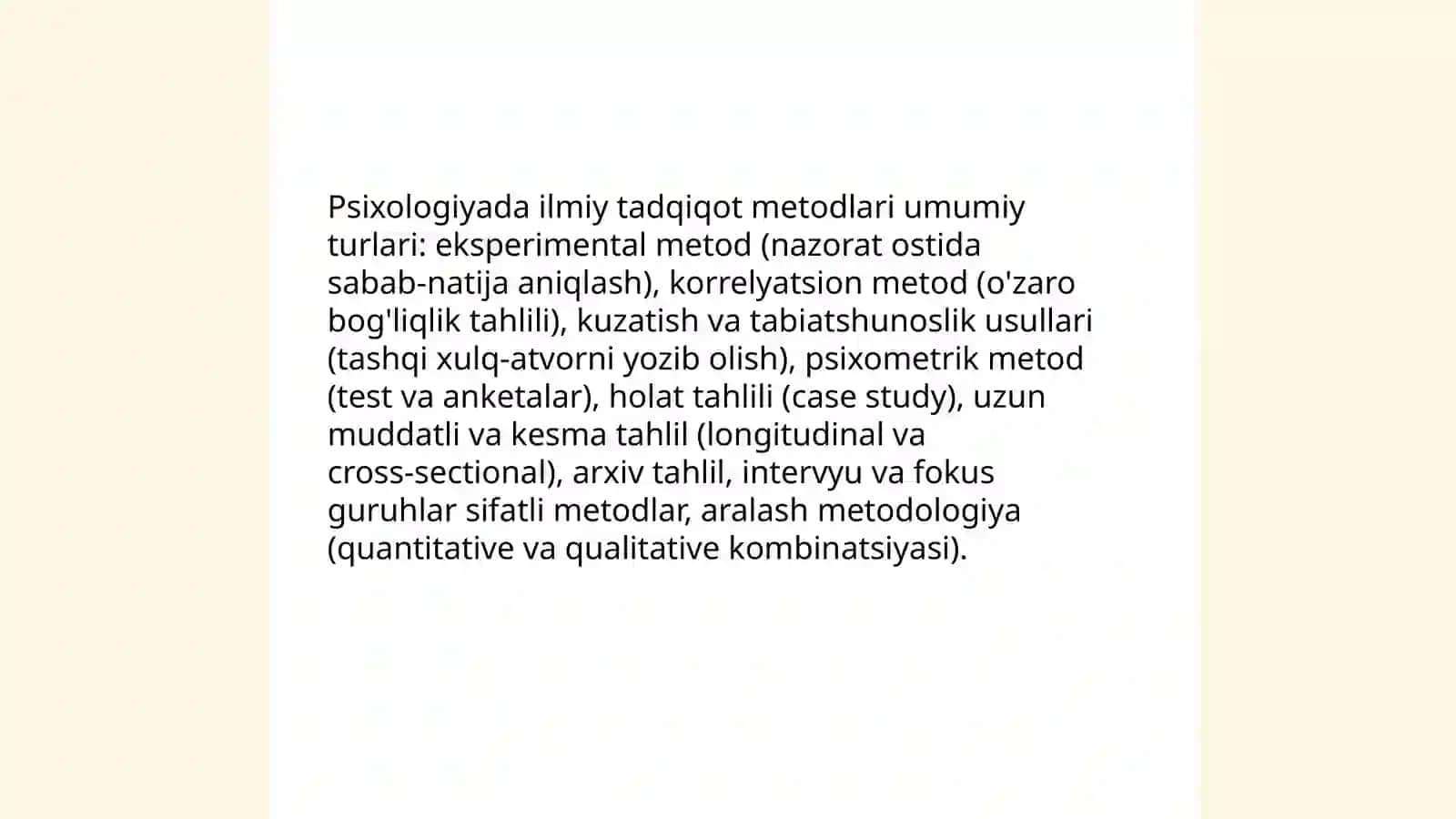 Metod va metodologiyani pisixalogik tushunchalari 4