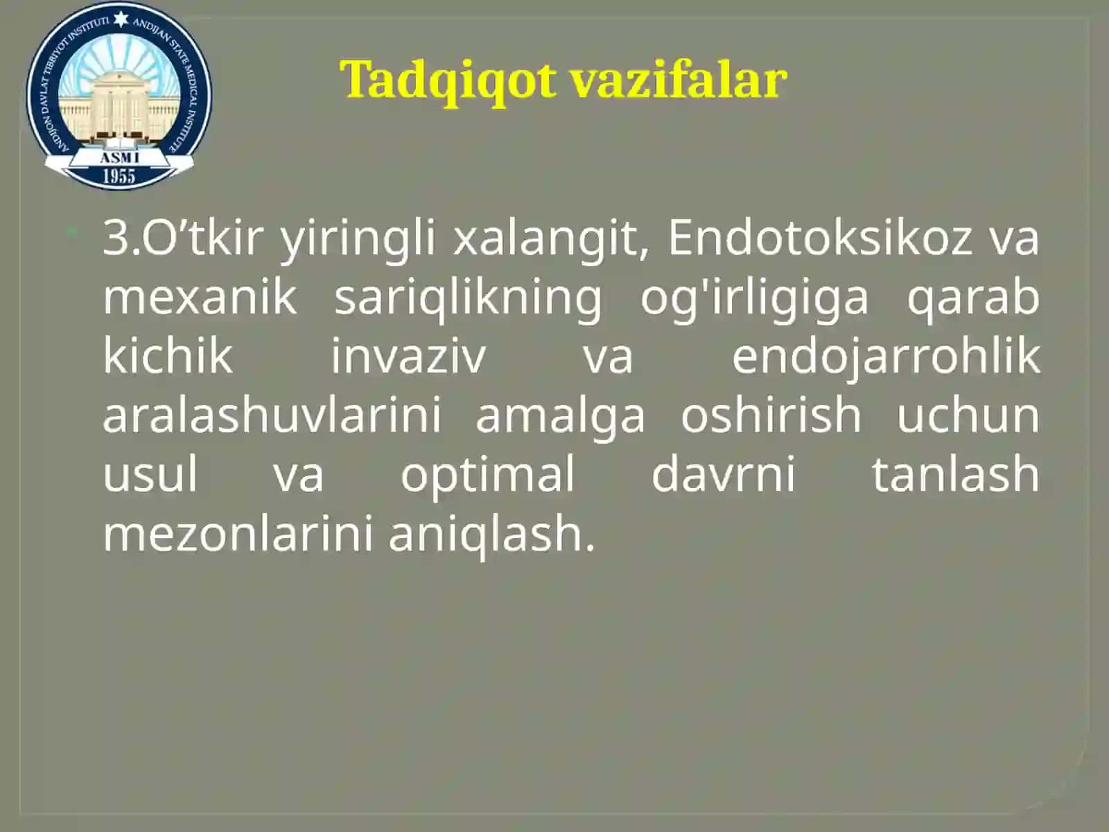 JARROHLIK TAKTIKASINI OPTIMALLASHTIRISH 4
