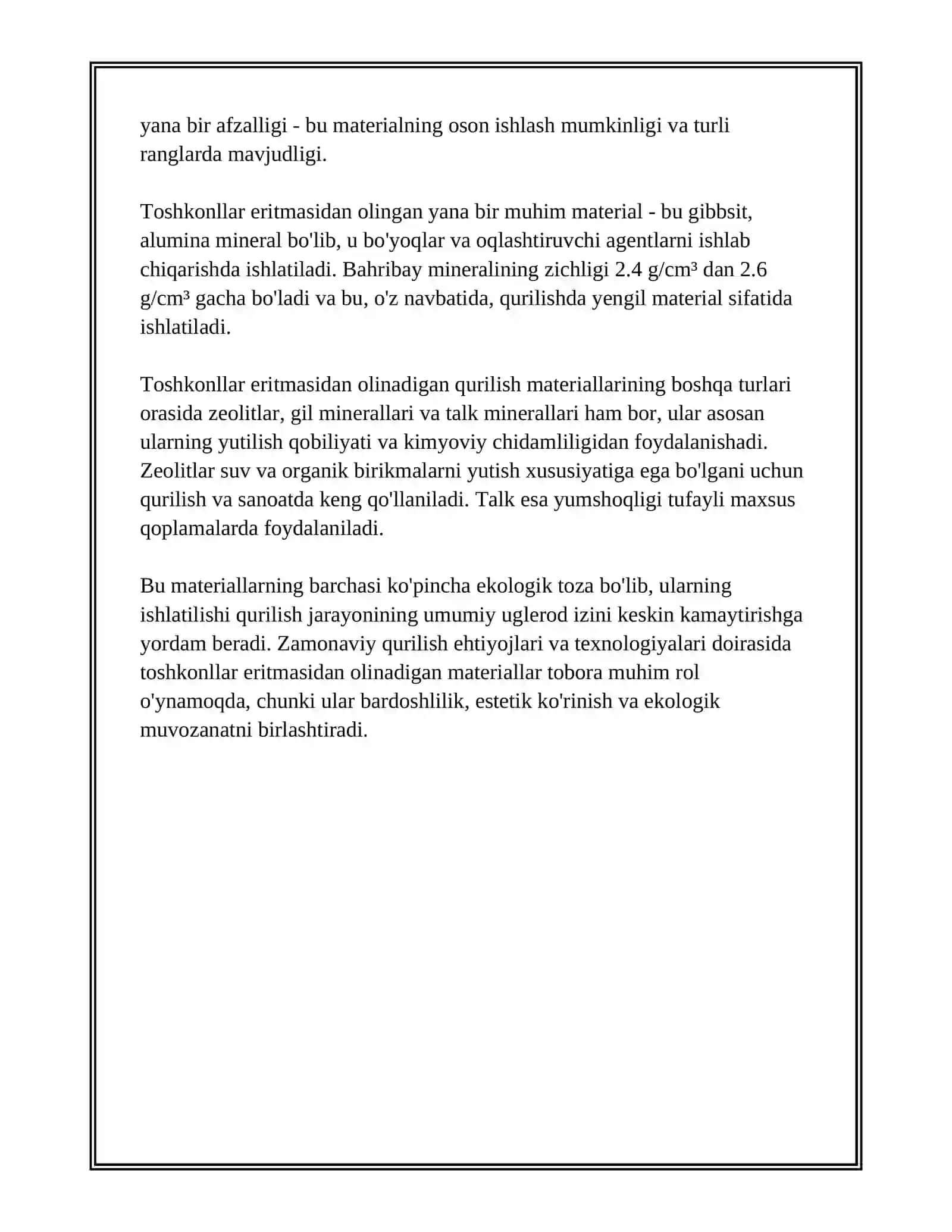 Toshkonllar eritmasidan qurilish materiallari 4