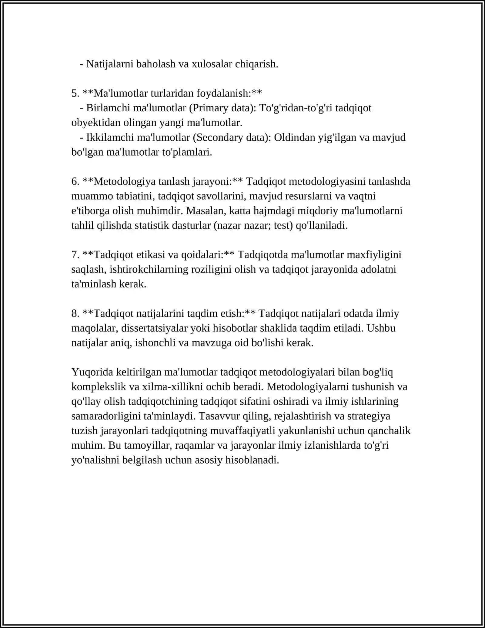 TADQIQOT VA AKADEMIK RIVOJLANISH KO‘NIKMALARI 4