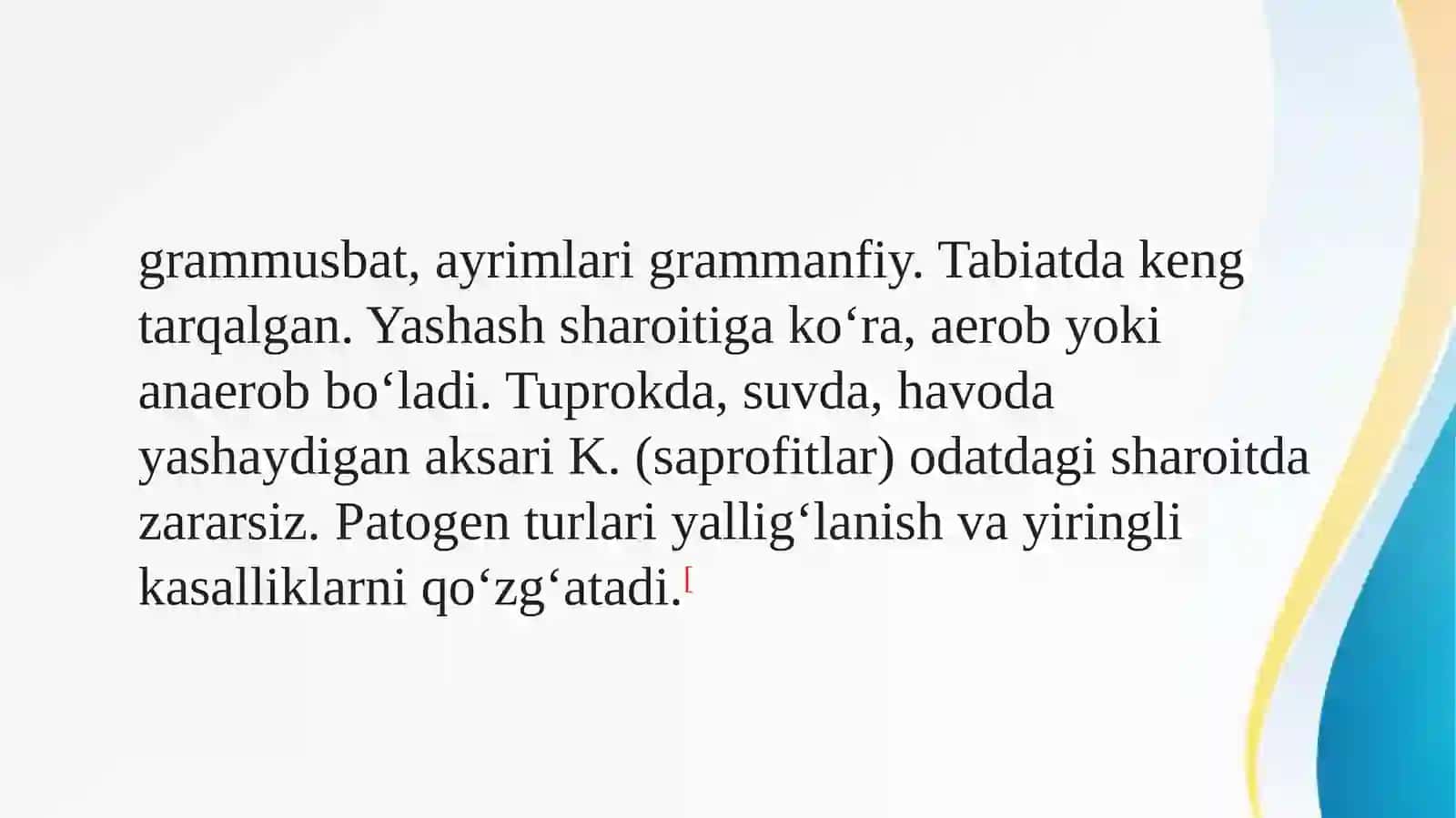 Shartli patogen anaerob kokklar (peptokokklar,peptostreptokokklar,veylonellalar) 4