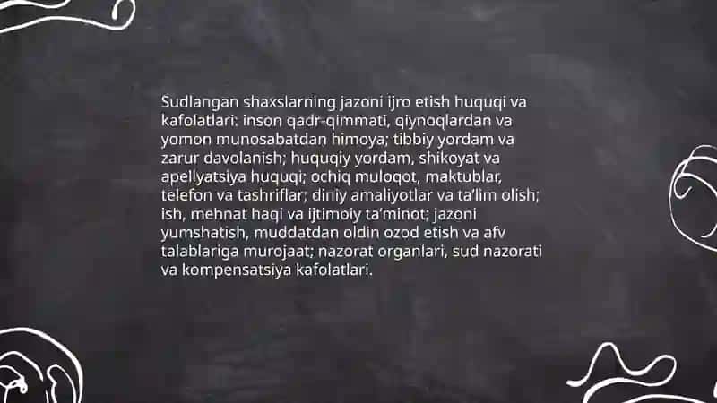 Mahkumlarning huquqiy holati 4