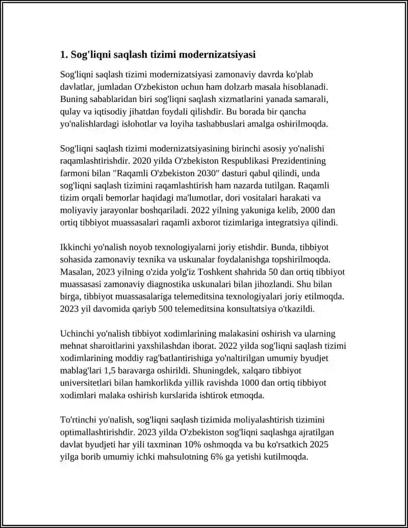 SHAVKAT MIRZIYOYEV DAVRIDA TIBBIYOTGA BERILGAN EʼTIBOR 4