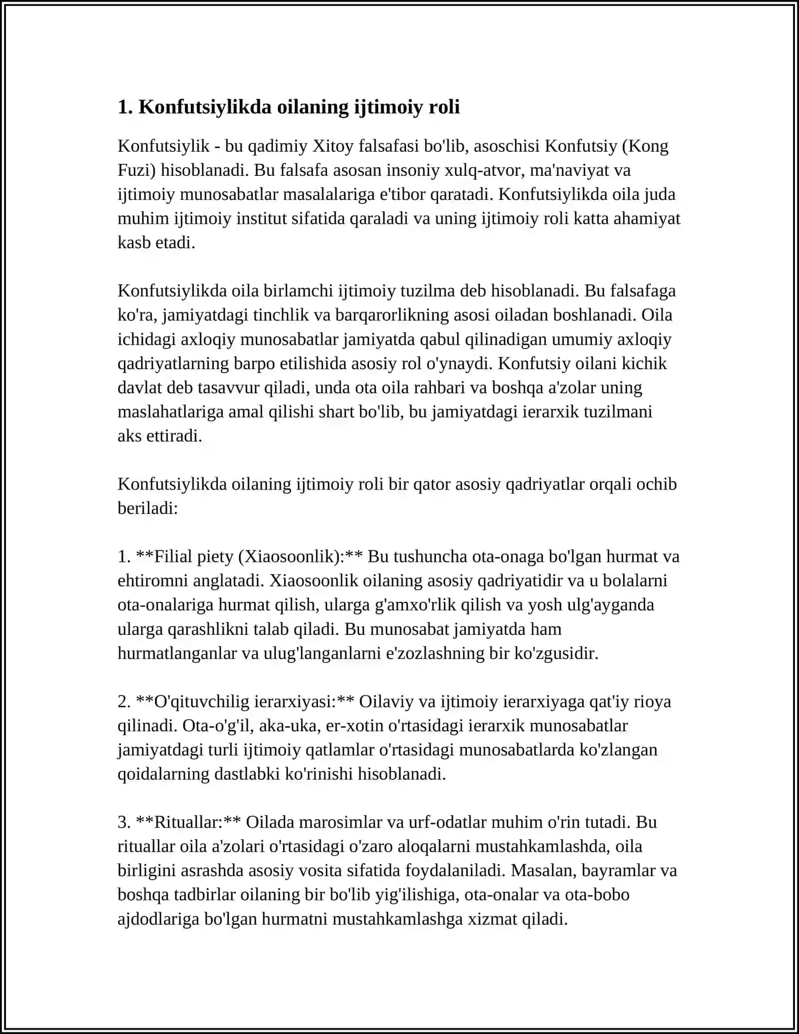 KONFUTSIYLIK TA’LIMOTIDA ISHTIMOIY AXLOQIY MASALALAR 4