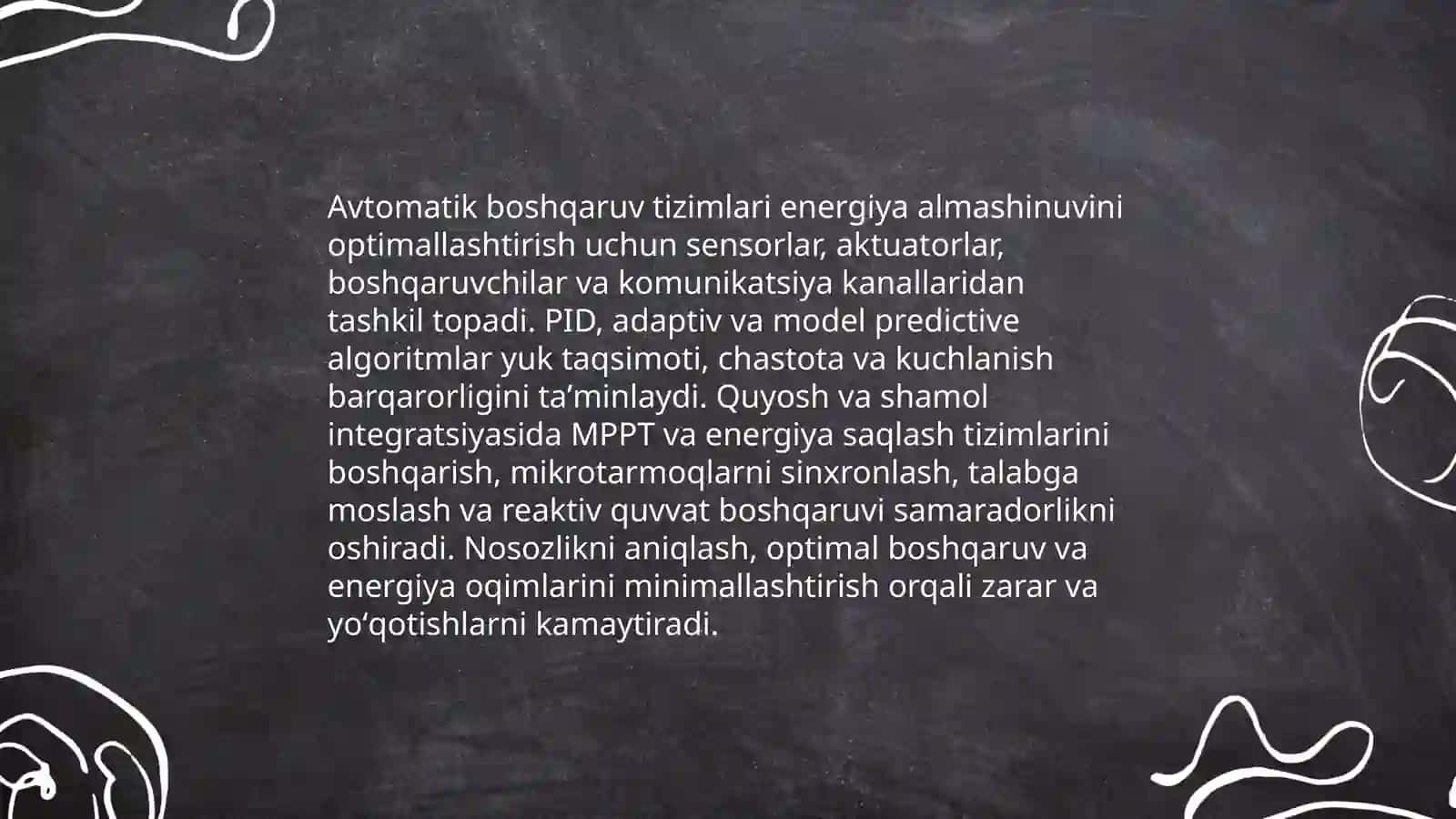 Energiya almashinuvining boshqarilishi 4