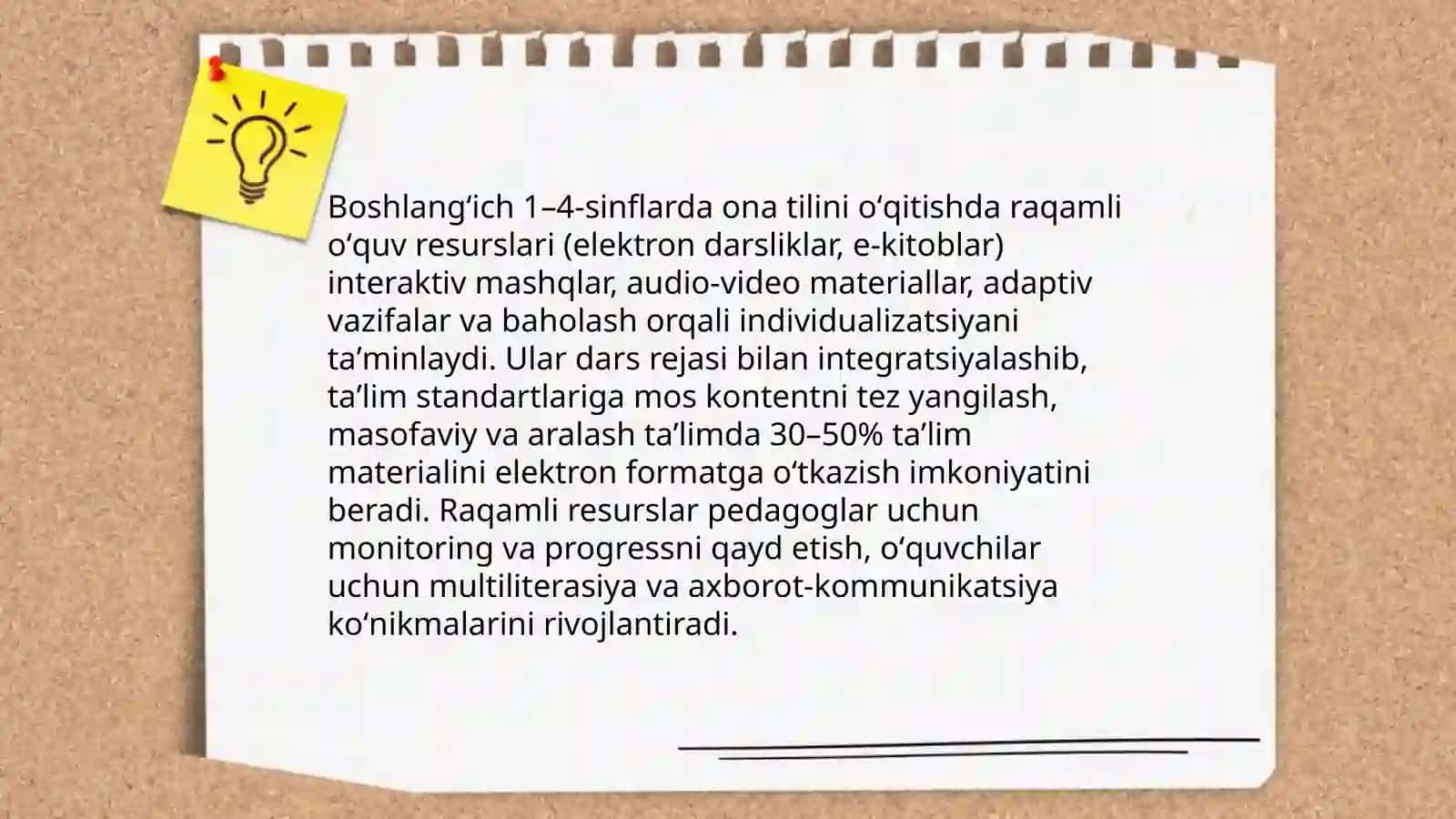 Boshlangʻich sinfda ona tilini oʻqitishda innovatsion texnologiyalar 4