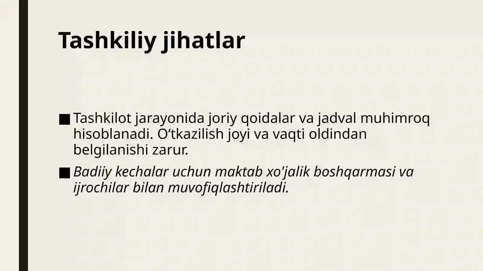 Toʻgarak tanlov badiiy kechalar tashkil etish 4