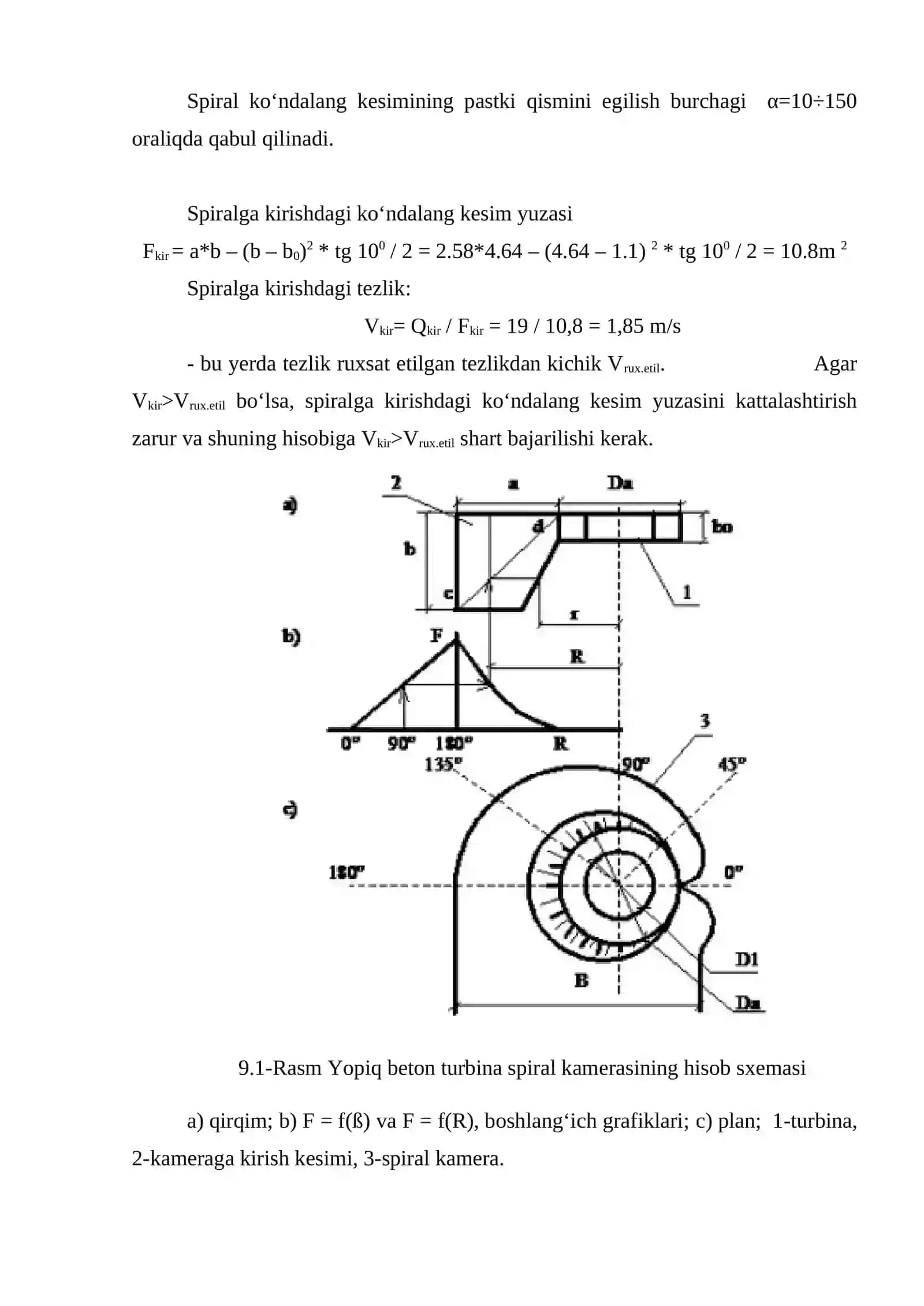 Turbina kamerasi va metall spiral kamerasi 4