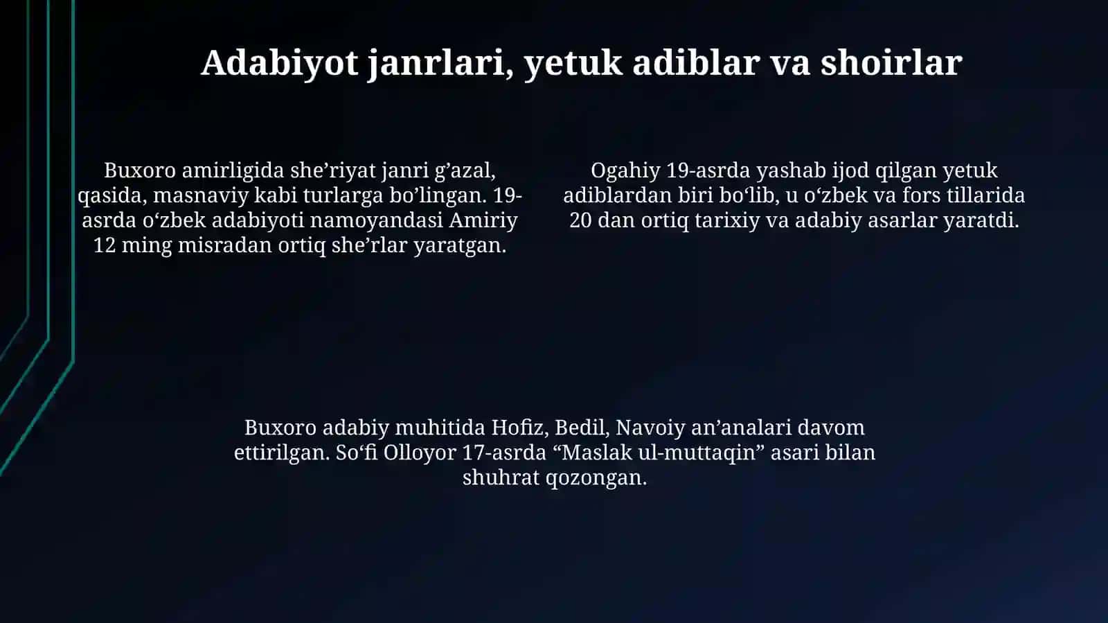Buxoro amirligidagi adabiymuhit 4