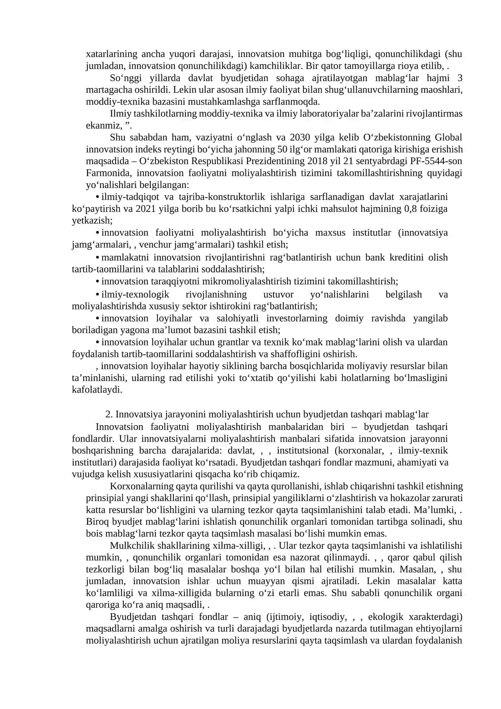 Innovatsion faoliyatni moliyalashtirish 4
