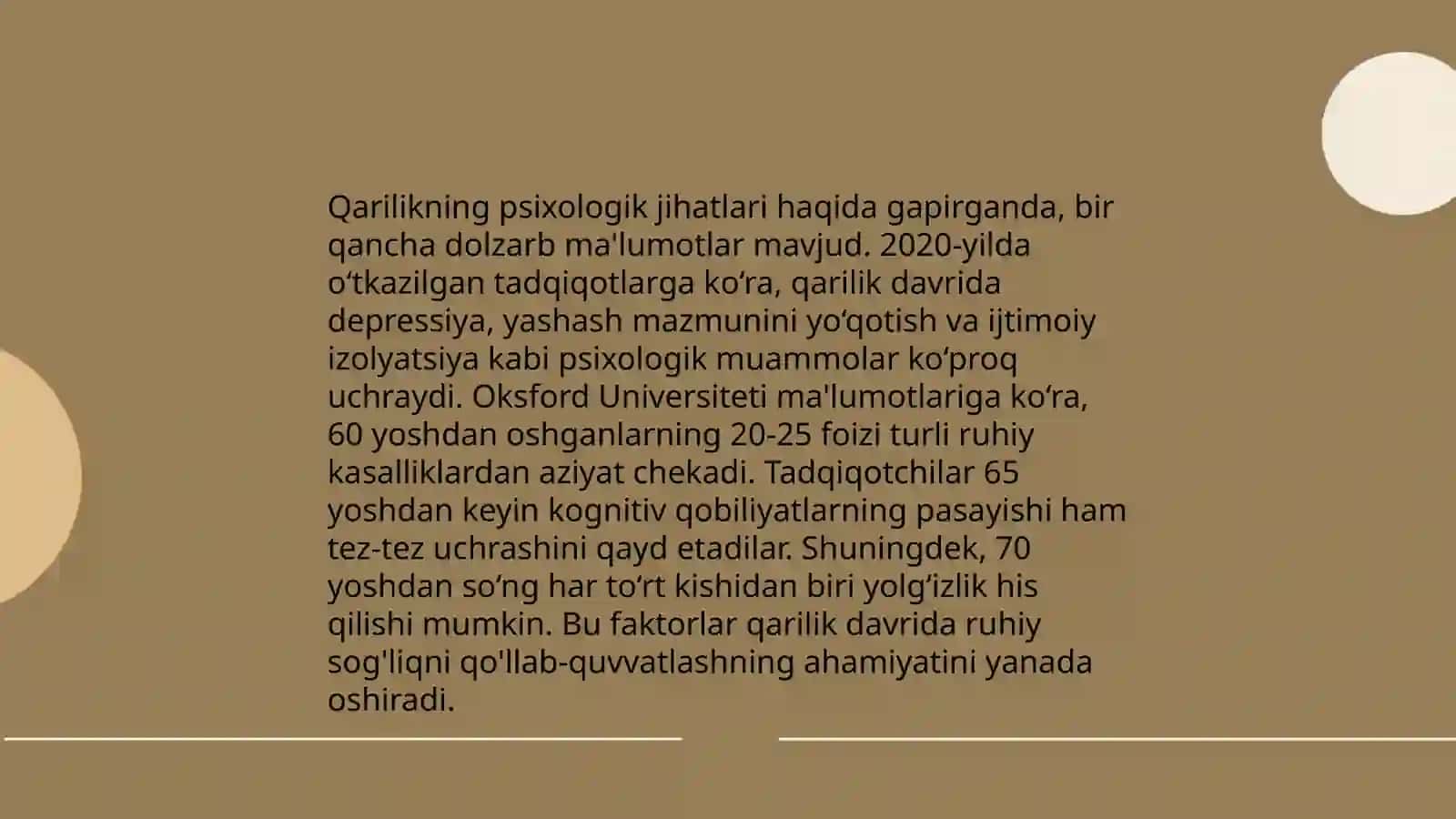 Qarilik davri 4
