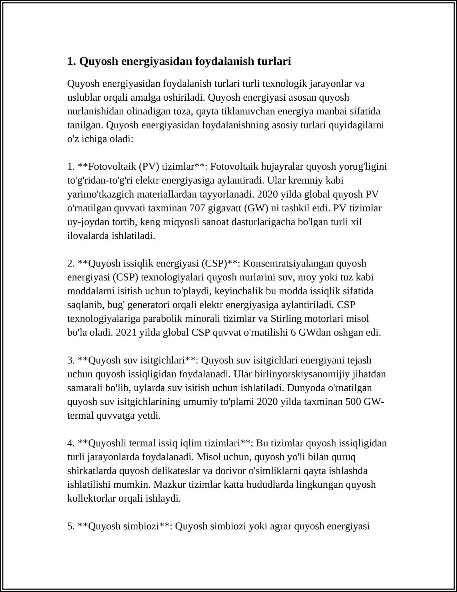QUYOSH ENERGIYASIDAN FOYDALANIB BETONGA ISSIQLIK ISHLOV BERADIGAN ZAMONAVIY JIHOZ VA USKUNALAR 4
