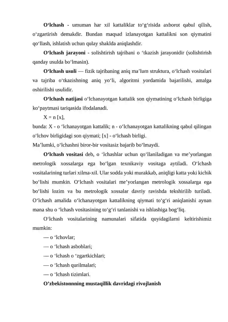 O’lchashlar birliligini taminlash boyicha davlat tizimi 4