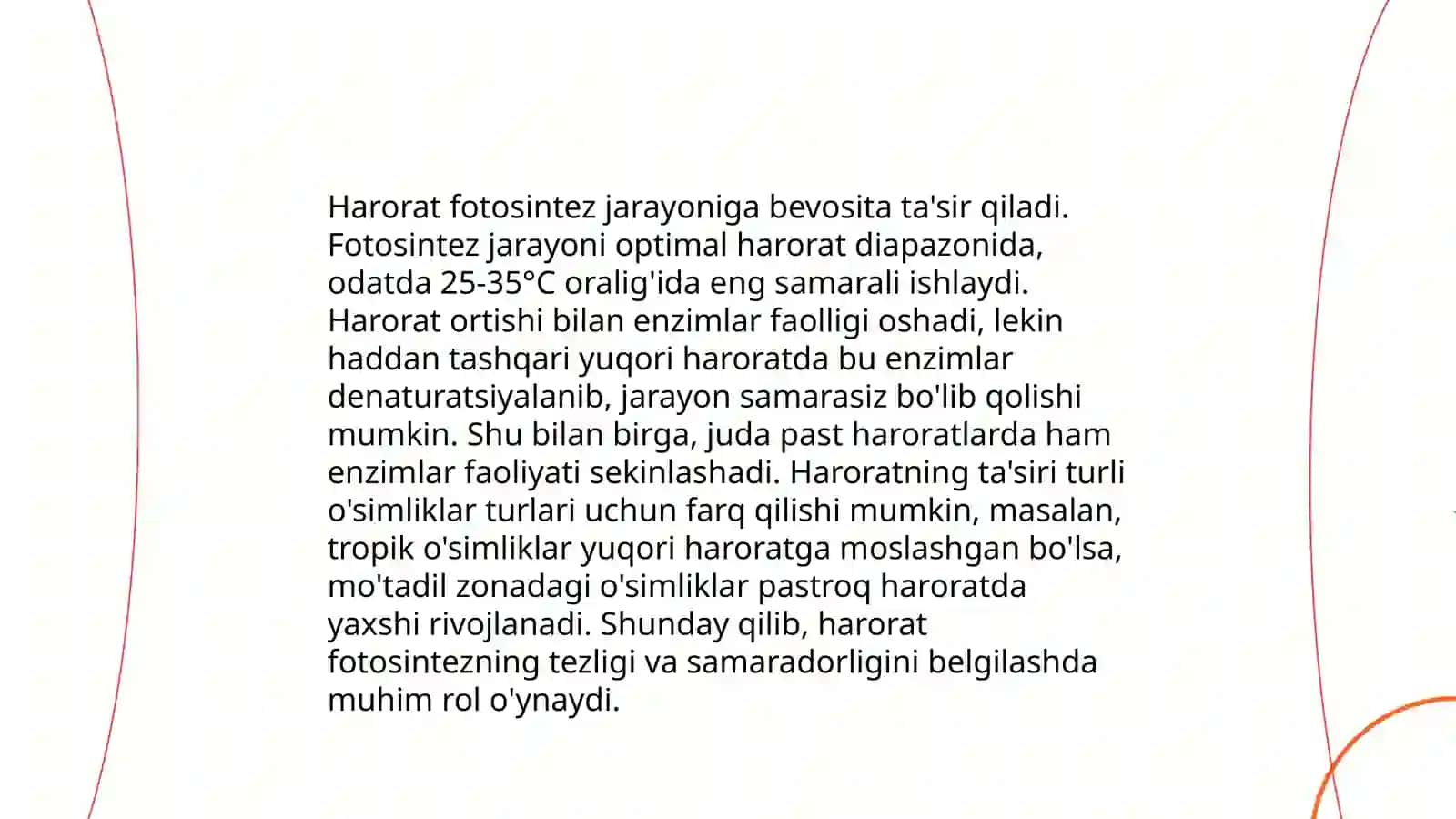 Cheklovchi omillar: Organizm xayoti uchun namlik, haroratning ahamiyati 4