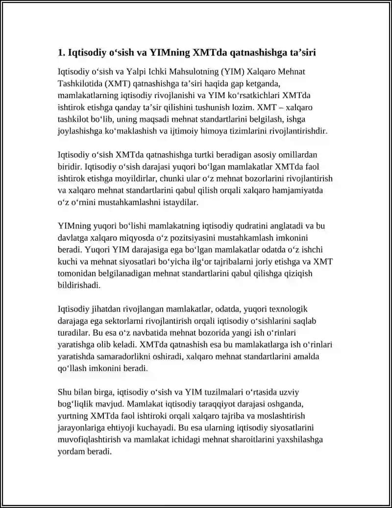 MAMLAKATLARNING XMT DA QATNASHISHLARIGA TA'SIR QILUVCHI ASOSIY OMILLAR VA UNING RIVOJLANISH KO'RSATKICHLARI 4
