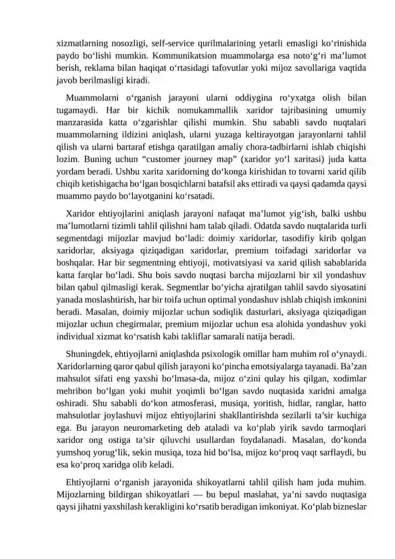 Savdo nuqtasida xaridor tajribasini yaxshilash strategiyasi 4