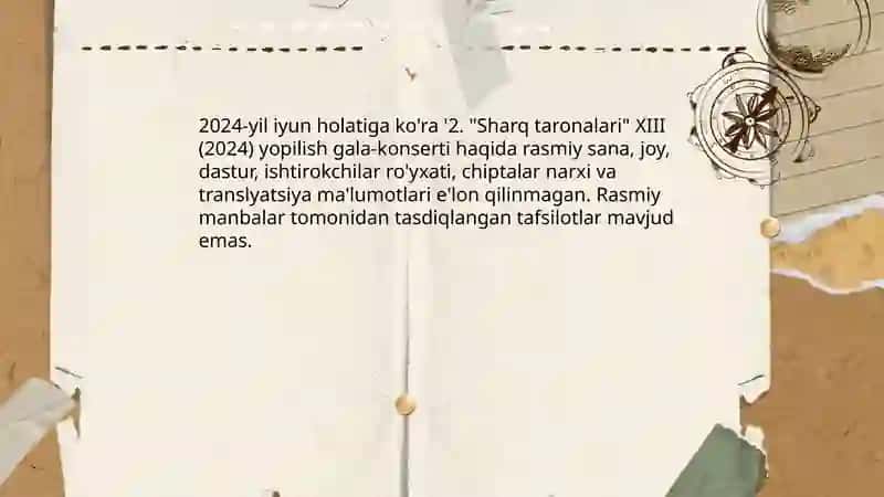 Sharq taronalari" XIII xalqaro musiqa festivali (2024-yil avgust) 4